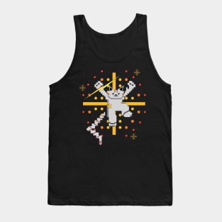 Cat Lightning Retro Gaming Tank Top